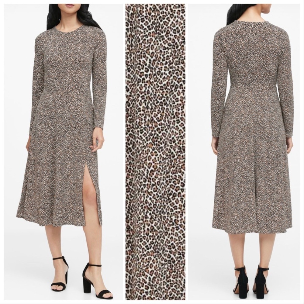 Banana Republic | fit and flare cheetah dress